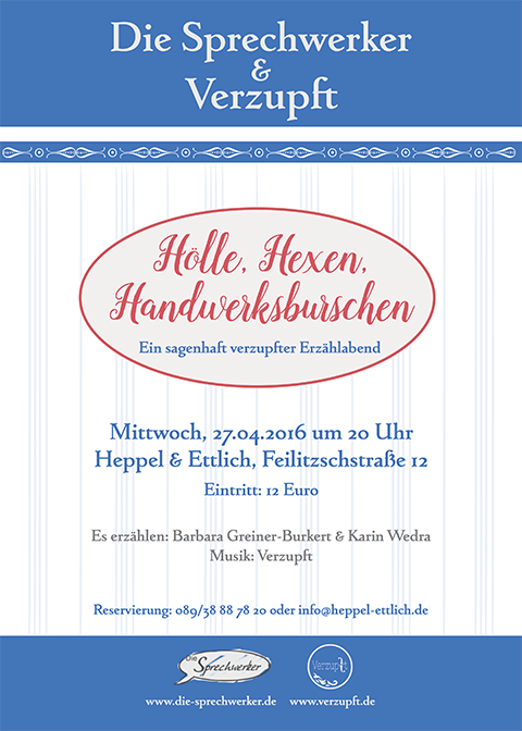 Plakat: Sprechwerker und Verzupft